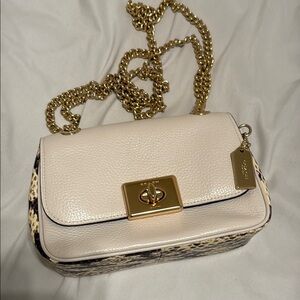 Coach Cream and Gold Women's Bag